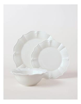 Heritage Bella Scalloped 12pc Dinner Set in White | MYER
