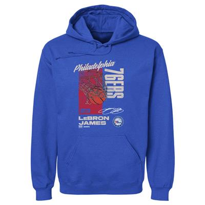 Mens NBA Lebron James 76ers All Net Fleece Hoodie