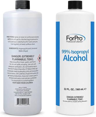 Amazon.com: ForPro 99% Isopropyl Alcohol (IPA), 32oz, Pure & Unadulterated Alcohol | Made from the Highest Grade 99% Pure Isopropyl Alcohol for Cleani