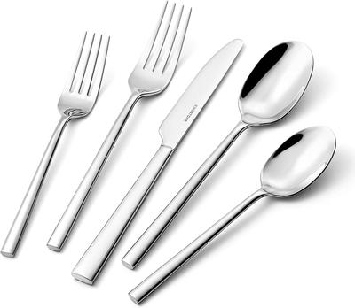 Amazon.com: Silverware Set for 8, 40-Piece 18/0 Stainless Steel Flatware Cutlery Set | Mirror Polished and Dishwasher Safe, Forged Forks and Spoons Ut