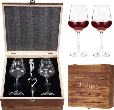 Amazon.com | AW BRIDAL Mr and Mrs Wine Glasses, Bridal Shower Wedding Gifts for Couples | Engagement Gift for Newlyweds 2026, Bachelorette Gifts for B